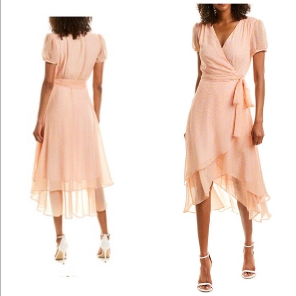 Betsey Johnson Dresses & Skirts - Betsey Johnson Chiffon Neon Leopard Animal Print Wrap Dress  Size 8 NWT